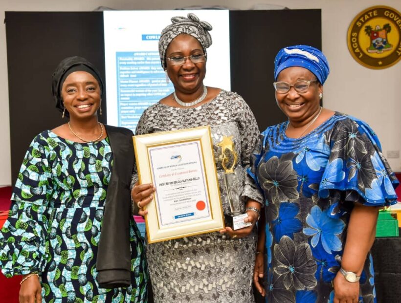 VC, Prof. Ibiyemi Olatunji-Bello, mni, won COWLSO AWARD for Most Resourceful Woman of the Year2