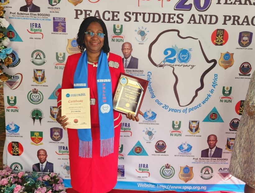 Lasu Vc, Prof. Olatunji-Bello, Admitted Into The Fellowship Of Society For Peace Studies And Practice1
