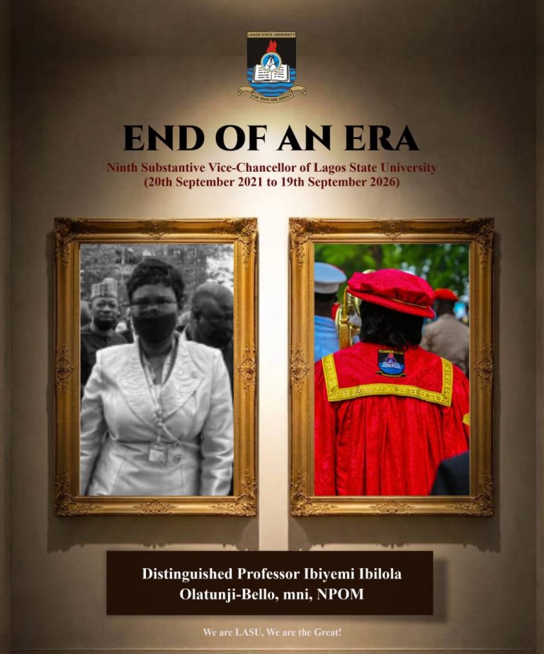 I write to you for the last time as the 9th Substantive Vice-Chancellor and the second female Vice-Chancellor of our great University